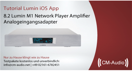 Lumin iOS App Benutzeranleitung 8.2 - Lumin M1 Network Player Amplifier Analogeingangsadapter