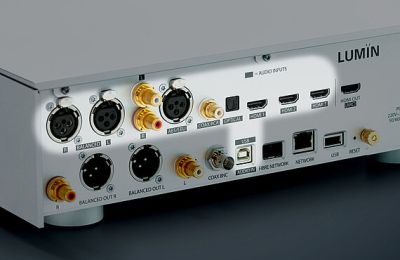 lumin audiohub p1 back 9 analog outputs