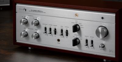 luxman vakuum roerenverstaerker lx380 frontal silber holz