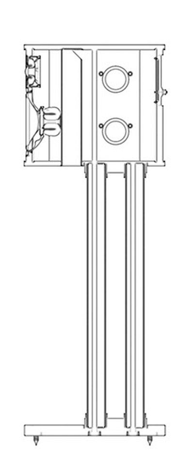wilson benesch standlautsprecher p10 side view schematic sketch