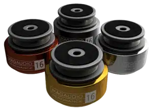 Magaudio Gerätefüße bei CM-Audio als Testpaket bestellen und zu Hause ausprobieren, oder im Webshop kaufen.