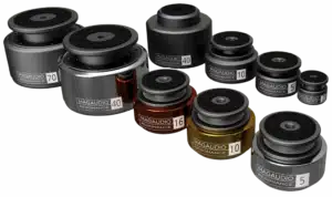 Magaudio Gerätefüße bei CM-Audio als Testpaket bestellen und zu Hause ausprobieren, oder im Webshop kaufen.