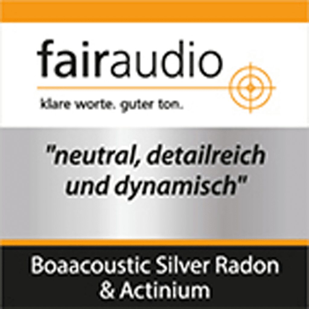 Lautsprecherkabel Silver Actinium (BP-001/SC) von Boaacoustic jetzt telefonisch oder per E-Mail mit 3% Skonto bestellen oder vorher kostenlos als Testpaket zu Hause ausprobieren.